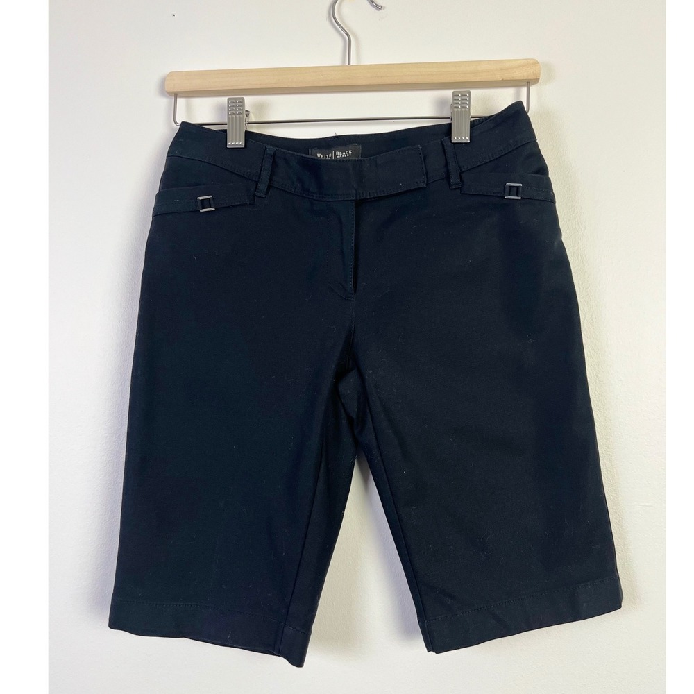 White House Black Market Minimalist Classic  Bermuda Shorts Slim‎ Fit Black 00